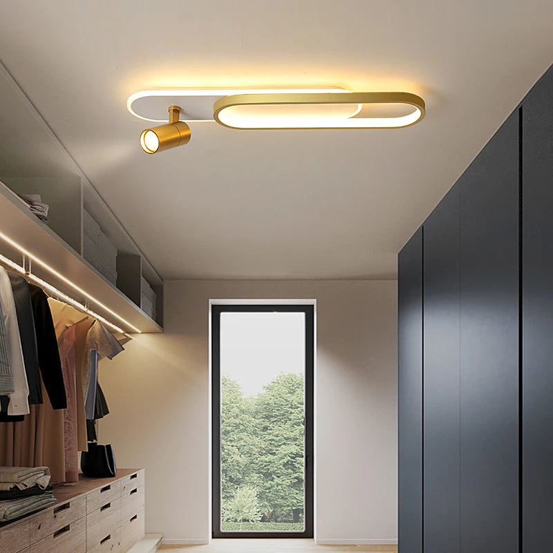 Plafond moderne à LEDs lumière avec projecteurs pour salon chambre cuisine couloir bande blanche allée lampe éclairage intérieur - vue 4 sur 14