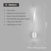 Minimalist LED wall light for modern indoor lighting