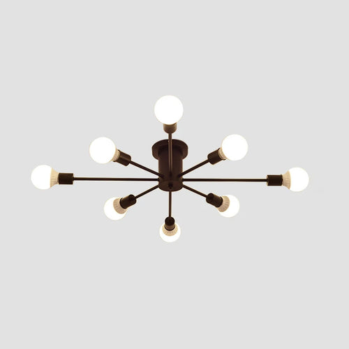 Modern industrial LED ceiling light nordic minimalist - vue 11 sur 14