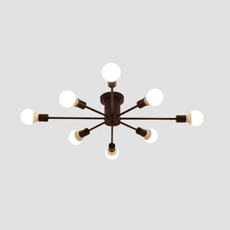 Modern industrial LED ceiling light nordic minimalist - vue 10 sur 14
