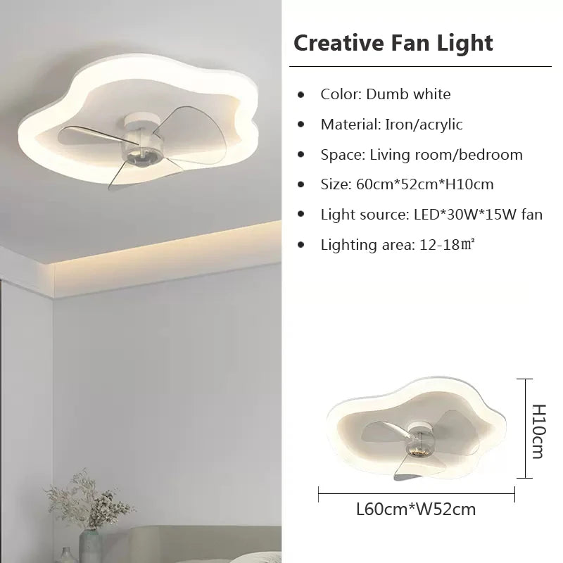 Minimalist Nordic ceiling light with LED and remote control - vue 12 sur 12