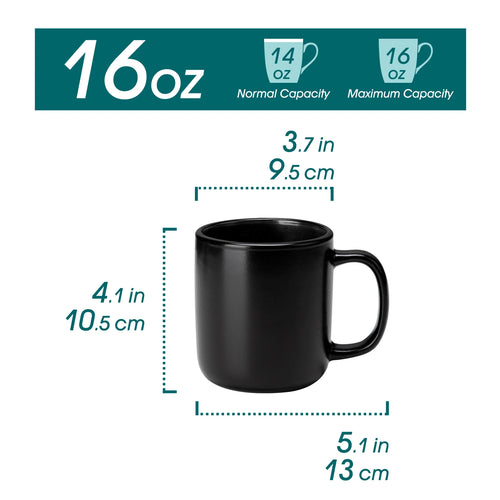 Ensemble tasses café grès mat design moderne 460ml