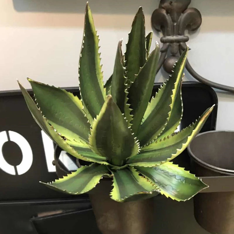 plantes succulentes artificielles décoratives en plastique à épines de lotus - vue 5 sur 11