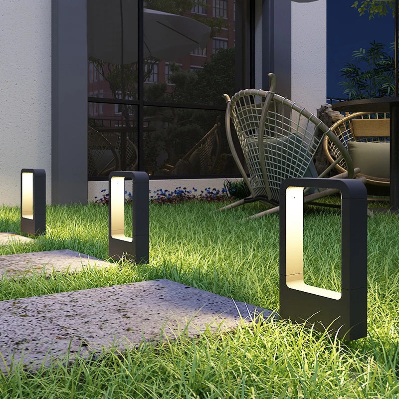 Lumières extérieures lumières de jardin lumières de pelouse modernes en aluminium étanche IP54 Villas lumières de paysage lumières de pelouse de paysage de cour - vue 5 sur 10