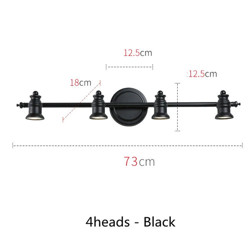 American Bronze Mirror Front Light , Bathroom Wall Lamps Mirror Light ,Powder Room Mirror Wall Lights Lighting LED Makeup Mirror - vue 24 sur 23
