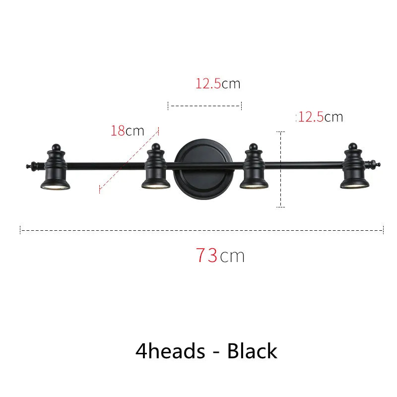 American Bronze Mirror Front Light , Bathroom Wall Lamps Mirror Light ,Powder Room Mirror Wall Lights Lighting LED Makeup Mirror - vue 23 sur 23
