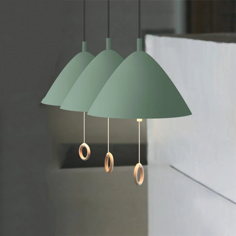 suspension design simple macaron avec interrupteur à tirer - vue 3 sur 10