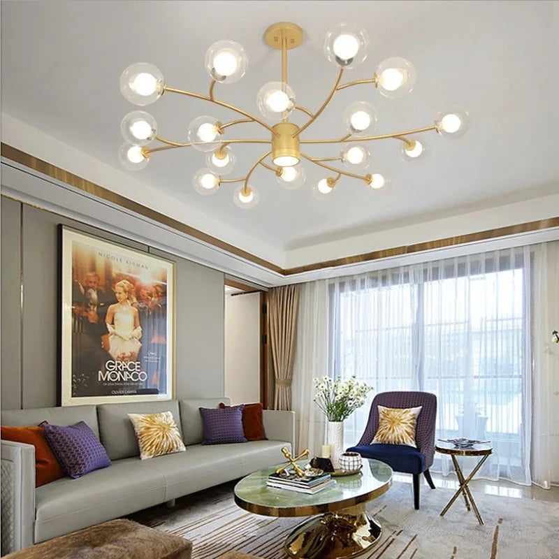 Nordic branch chandelier for minimalist indoor lighting - vue 3 sur 8