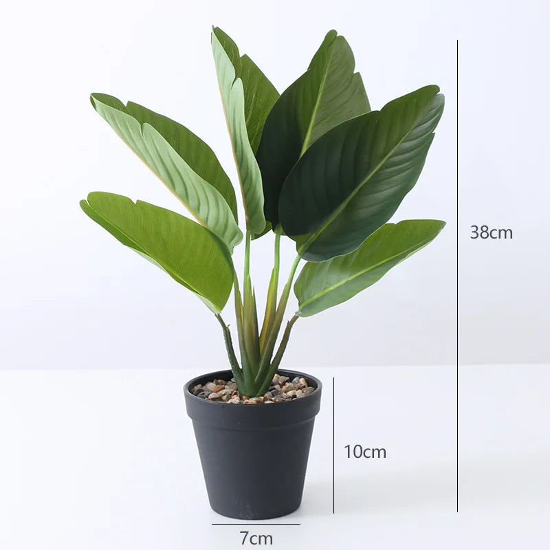 Artificial tropical banana plant in pot jungle realistic decor