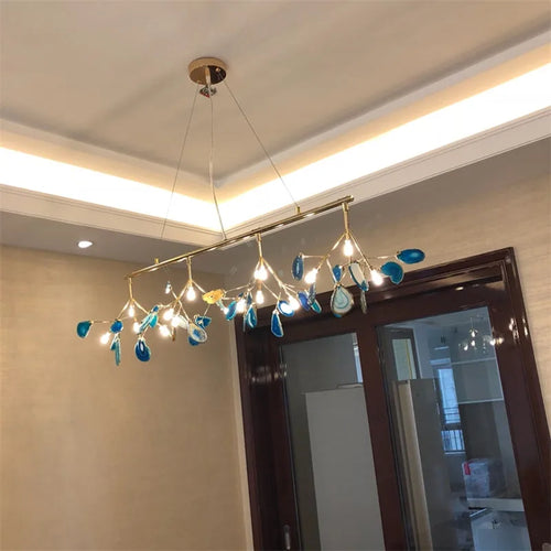 Modern agate pendant light nordic design for interior decor - vue 7 sur 15