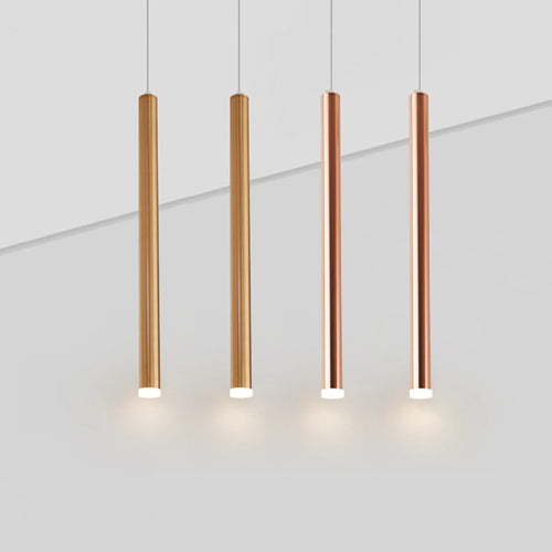 suspension tube led design moderne pour cuisine et bar