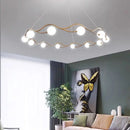 lustre moderne en verre blanc décoration artistique pour intérieur