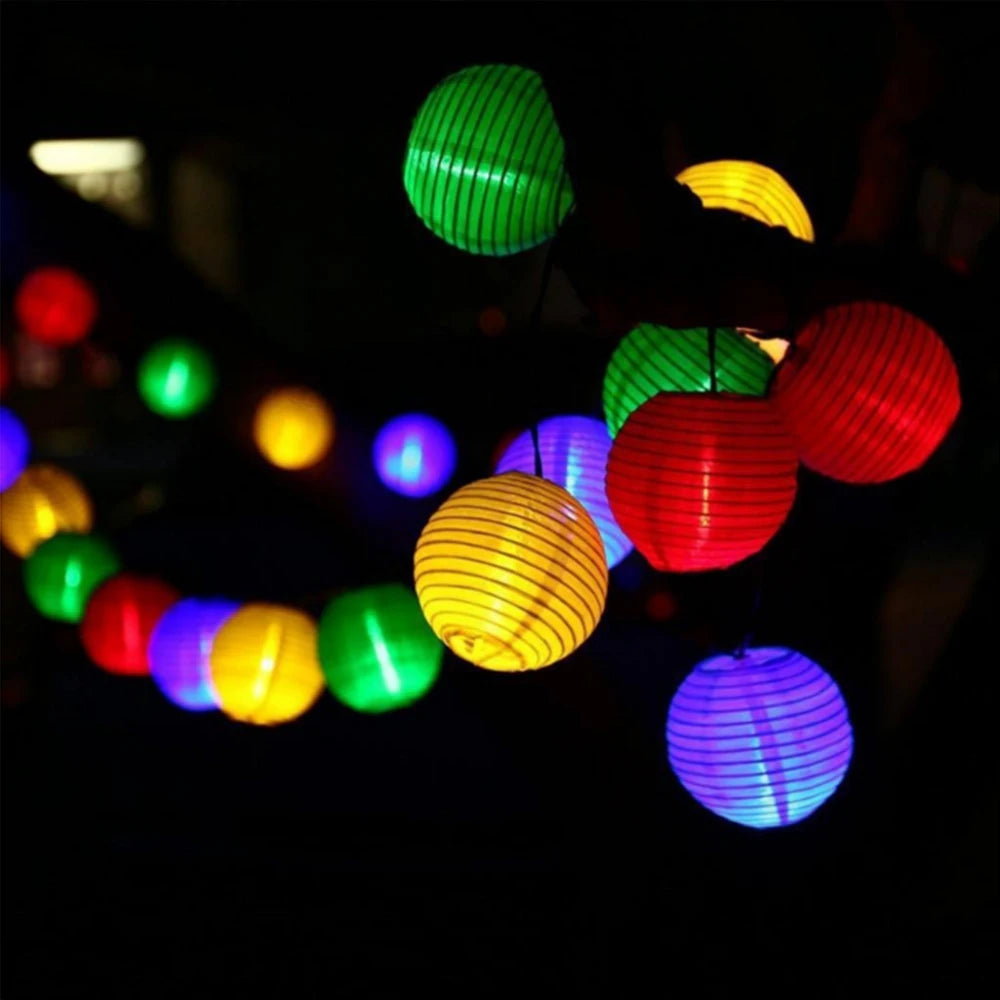 guirlande lumineuse solaire décorative pour jardin extérieur - vue 3 sur 6