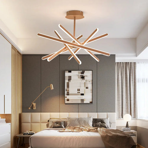 lustre à led design moderne avec télécommande et intensité variable