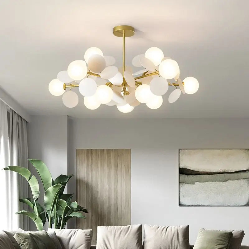 Children's chandelier with multicoloured flowers decorative pendant light - vue 6 sur 18