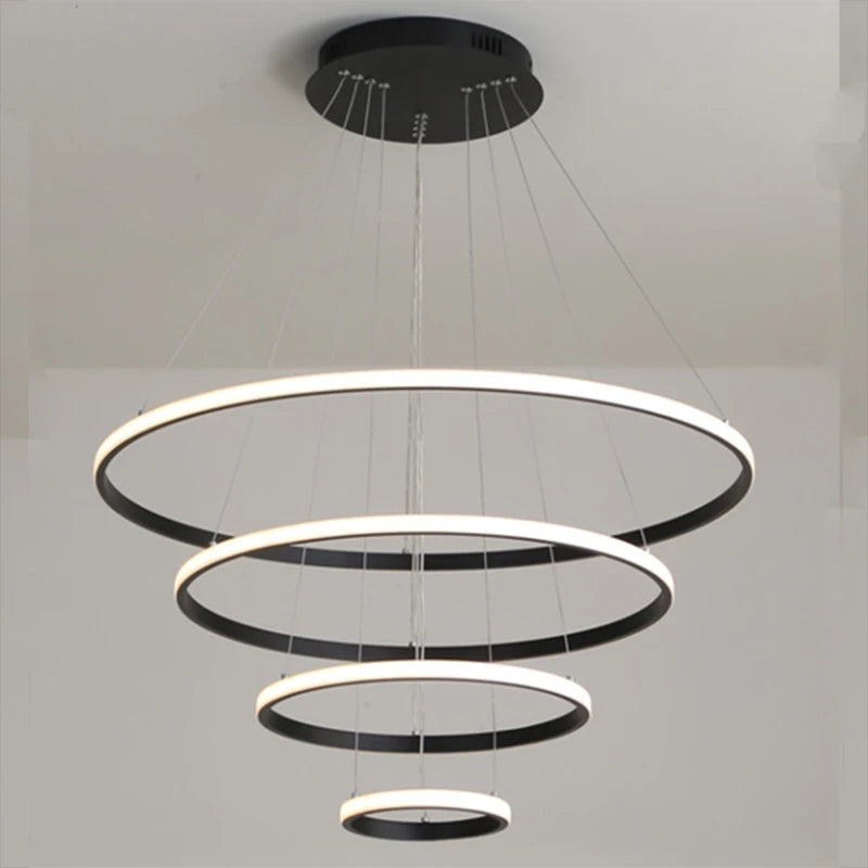 lustre moderne en aluminium pour bar et salle à manger - vue 4 sur 6