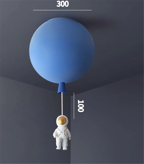 plafonnier led nordique avec astronaute et ballons pour enfants - vue 14 sur 28