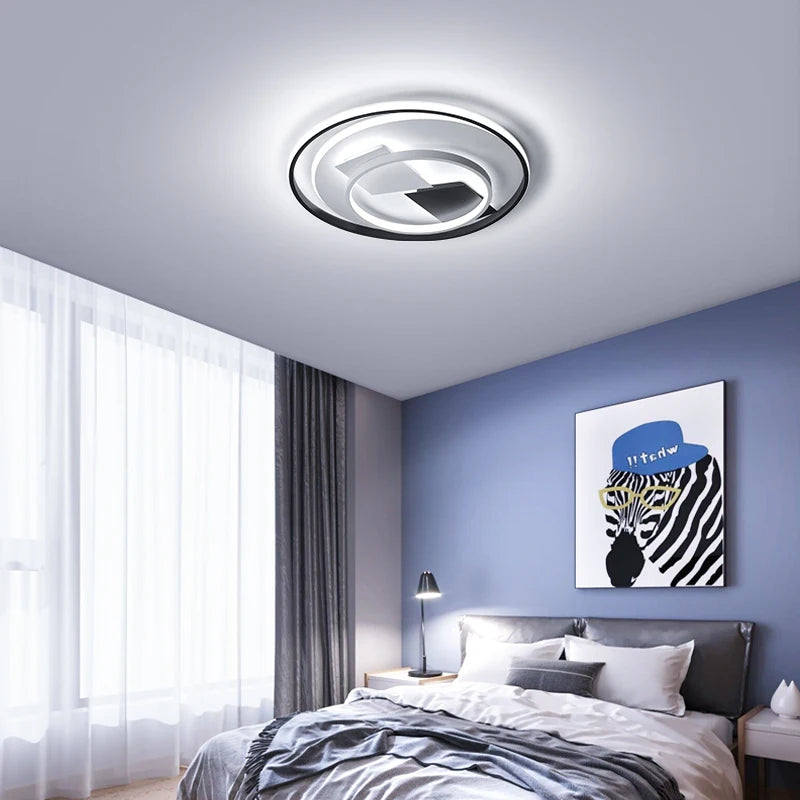 plafonnier led art déco géométrique luxe pour éclairage intérieur - vue 6 sur 11