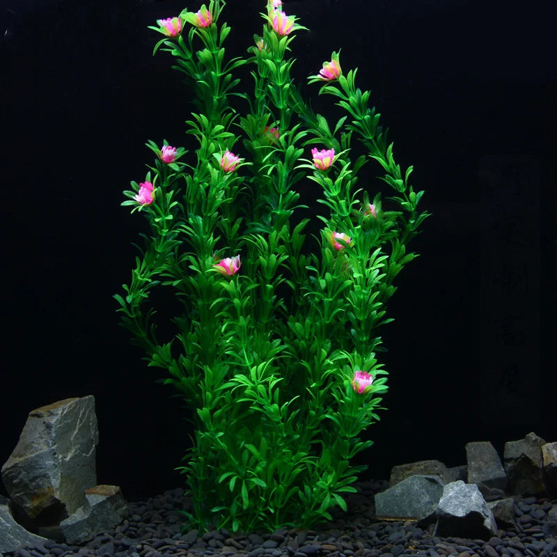 gazon aquatique artificiel pour décoration d'aquarium avec plantes en plastique - vue 4 sur 10