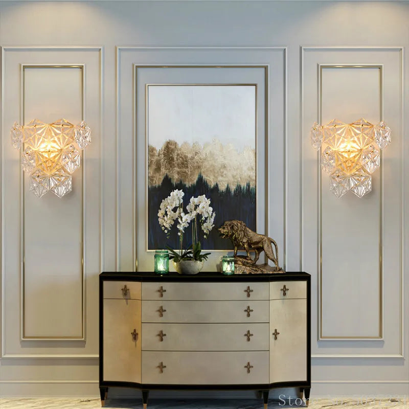 applique murale en cristal de luxe design moderne décoratif - vue 6 sur 7