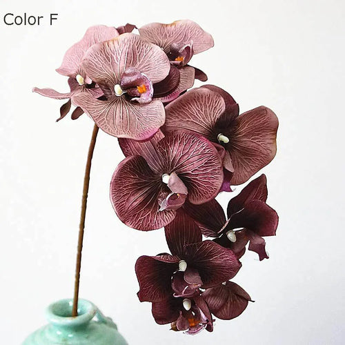 10 têtes d'orchidées artificielles rétro pour décorations élégantes - vue 2 sur 17