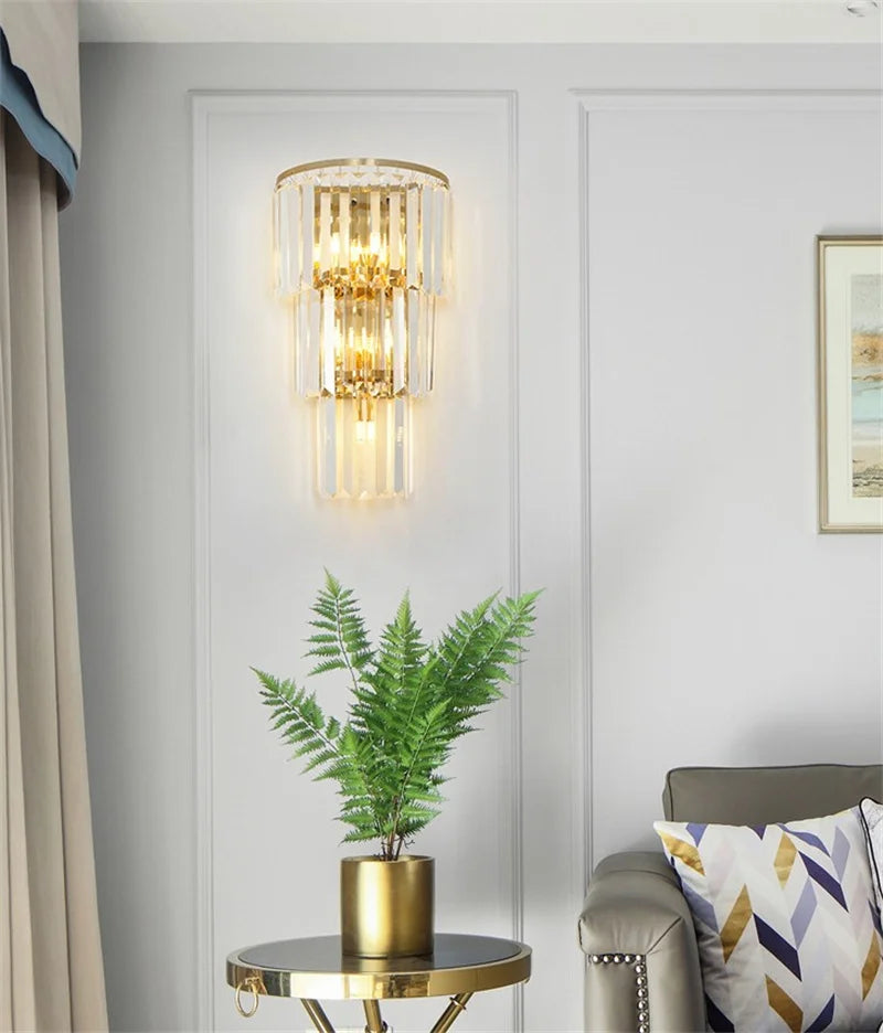Modern minimalist crystal wall light for interior decoration - vue 6 sur 9