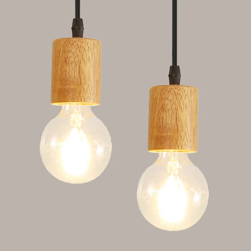 suspension Mengjay Vintage industriel rustique en bois - vue 5 sur 10