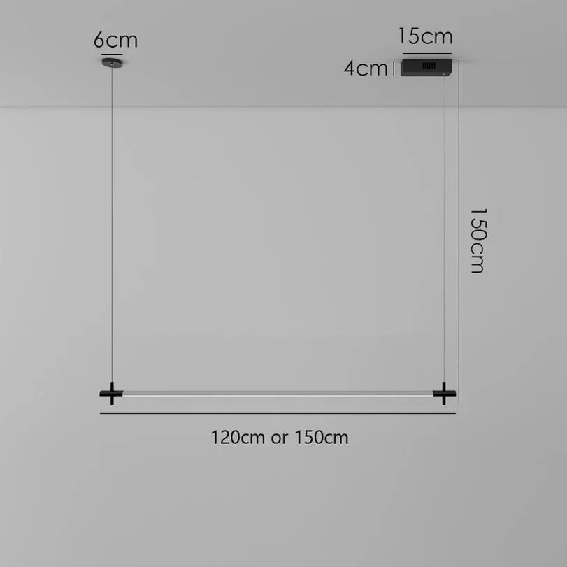 Suspension simples lampe de salle à manger lampes LED de cuisine pour la maison lampe suspendue table à manger longue lampe à bande éclairage minimaliste - vue 7 sur 7