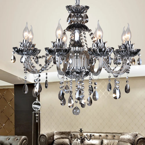 Crystal chandelier for modern and minimalist decor - vue 2 sur 11