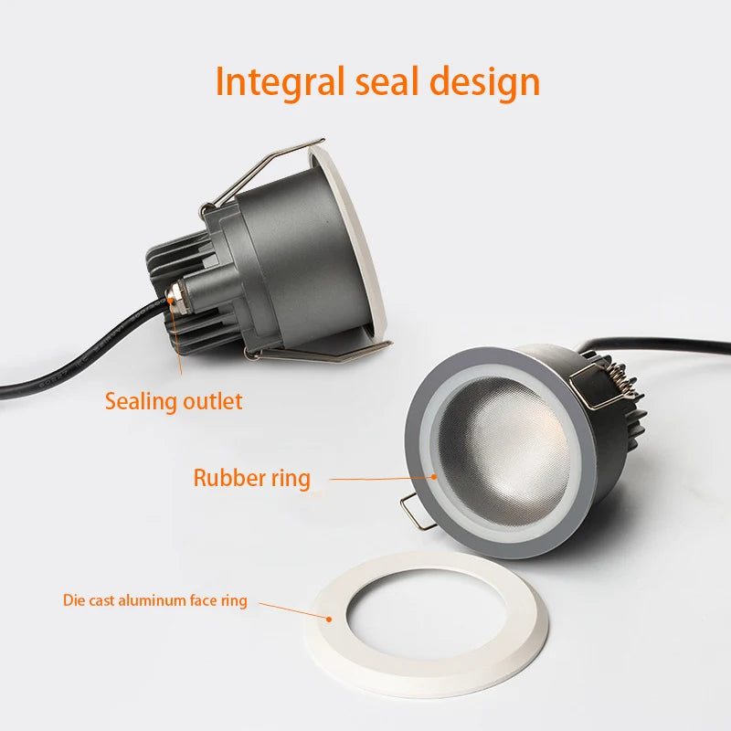spot 	led étanche en aluminium pour éclairage intérieur extérieur - vue 5 sur 8