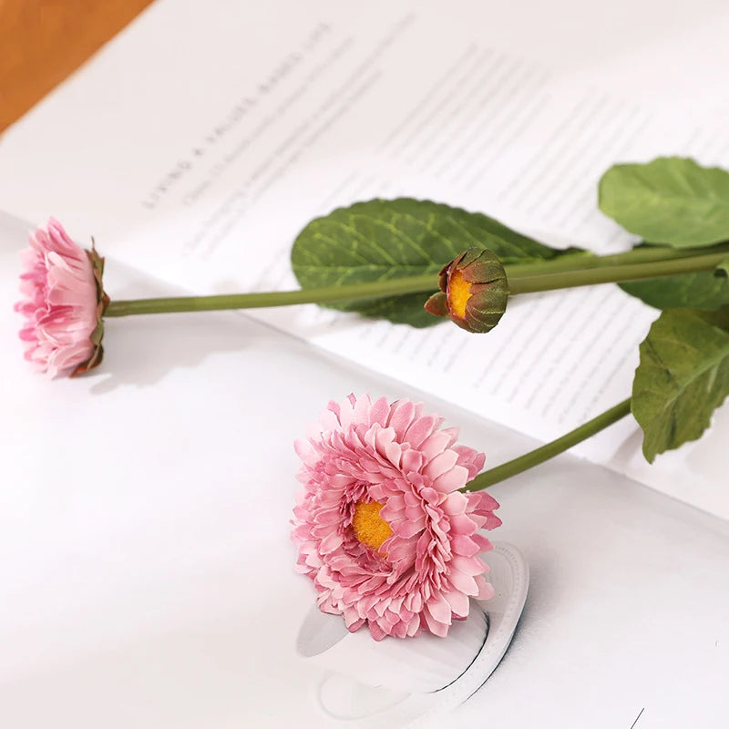 fleurs de calendula artificielles pour décoration de mariage et fête - vue 11 sur 12