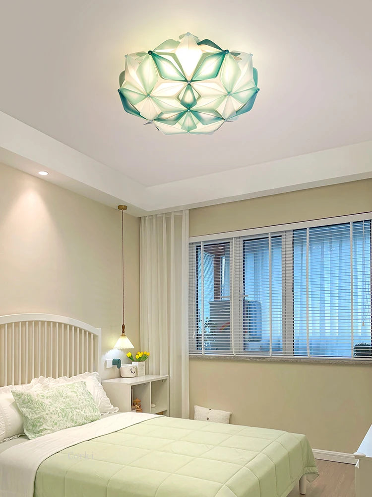 plafonnier en pvc coloré avec télécommande et intensité variable - vue 3 sur 13