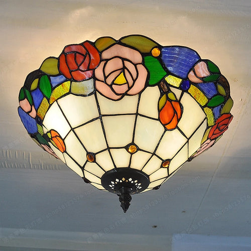 Modern ceiling light tiffany style minimalist design for interior decor - vue 3 sur 6