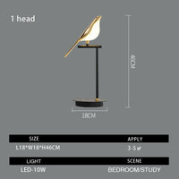 Nomi Lampadaire LED lampe oiseau postmoderne galvanoplastie doré jardin lecture chambre étude salon lampadaire de luxe