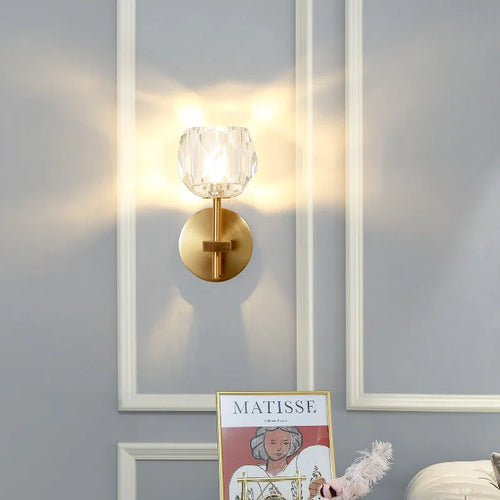 Minimalist Nordic crystal wall light modern design indoor lighting - vue 2 sur 8