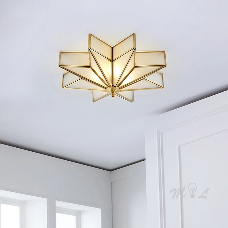 plafonnier nordique en cuivre pour décoration intérieure élégante - vue 6 sur 7
