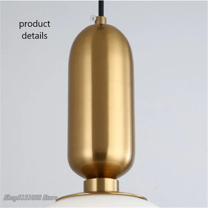 boule de verre moderne suspension led luminaire décoratif - vue 5 sur 15