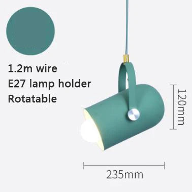 Nordic minimalist pendant light with adjustable angle
