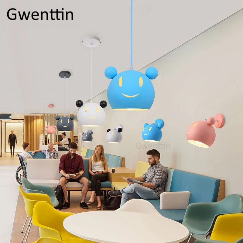 suspension lumineuse nordique pour enfants design moderne décoratif - vue 4 sur 18