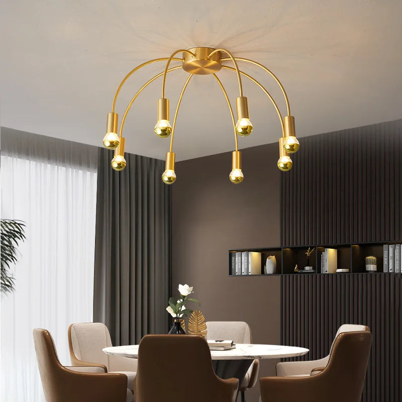 lampe étoilée de luxe en cuivre haricot magique - vue 4 sur 9