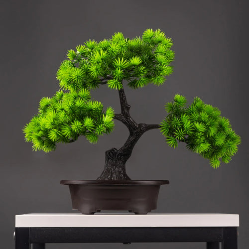 plantes de pin artificielles bonsaï décoratives en plastique pour intérieur