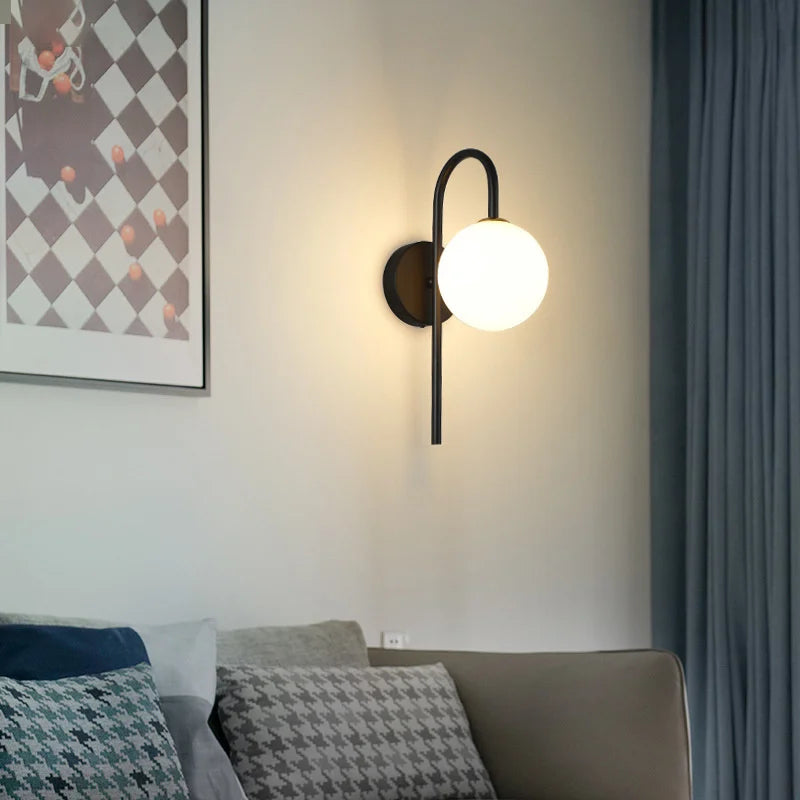 applique led boule de verre de luxe pour hôtel bar - vue 5 sur 8