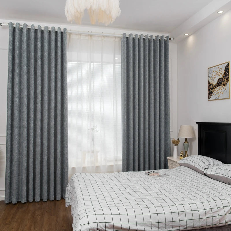 Rideau occultant motif géométrique style moderne sur mesure - vue 4 sur 11