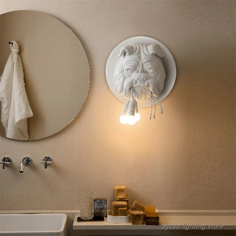 applique murale en résine animaux chiens design décoratif intérieur - vue 4 sur 8