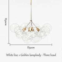 SANDYHA boule de verre bulle lustre haute qualité matériel lampadaire Art décoration de la maison LED lampe suspendue personnalité chambre E27