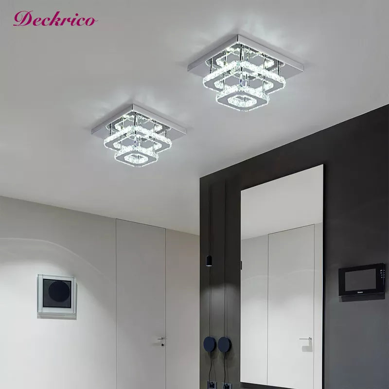 Lampe LED en cristal de luxe moderne