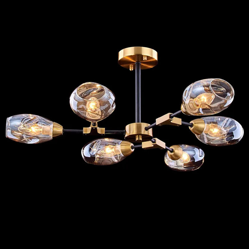 lustre en verre transparent pour intérieur design élégant - vue 4 sur 8