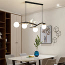 lampe d'oiseau nordique lustre moderne en verre led