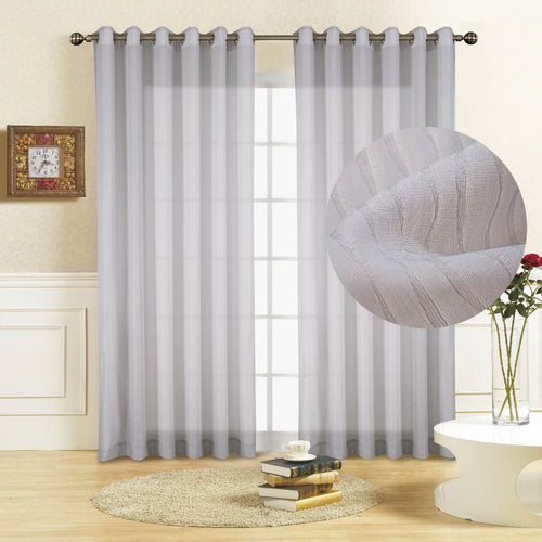 Voilage tulle motifs floraux géométriques style européen fenêtre