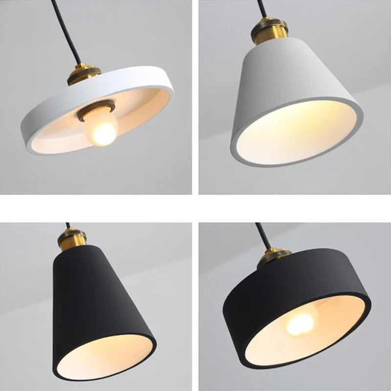 Modern minimalist industrial style chandelier for interior decor - vue 6 sur 25